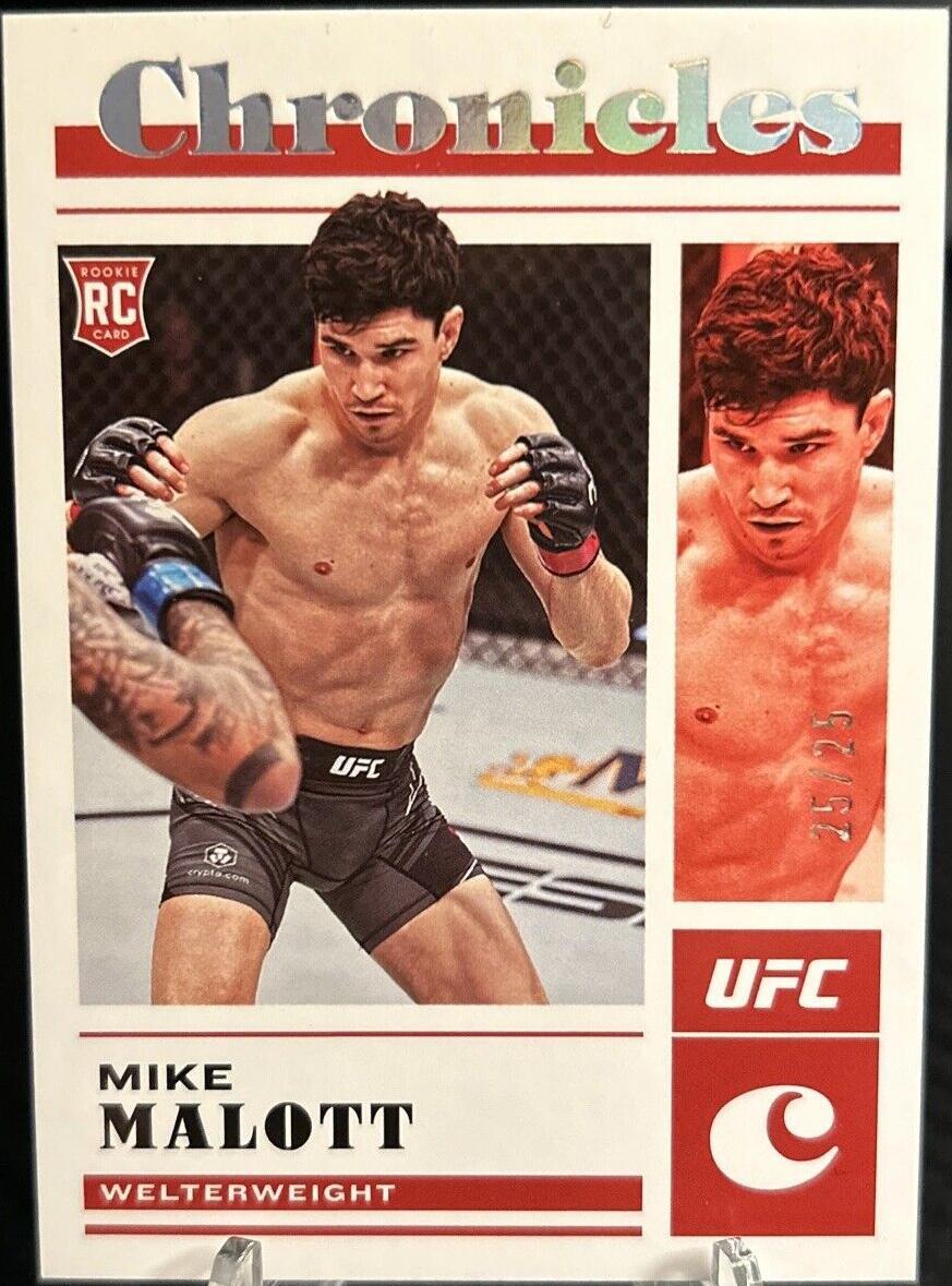 2023 Panini Chronicles UFC - Rookies Mike Malott #72 Holo Silver /25