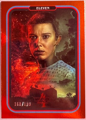 Stranger Things Zerocool x, Eleven (11) orange Metall Parallelkarte #160/199
