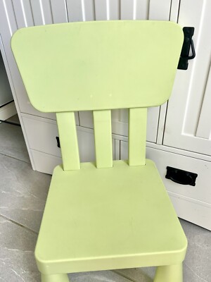 2 IKEA Mammut Series Children's Chairs 16962 RARE Green Indoor