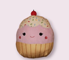 Squishmallows 12" Cupcake Clara Birthday Pink Icing Cherry Soft NEW