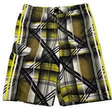 Swim Board Trunks OP Ocean Pacific Shorts Youth Size XL 14-16 Black Yellow