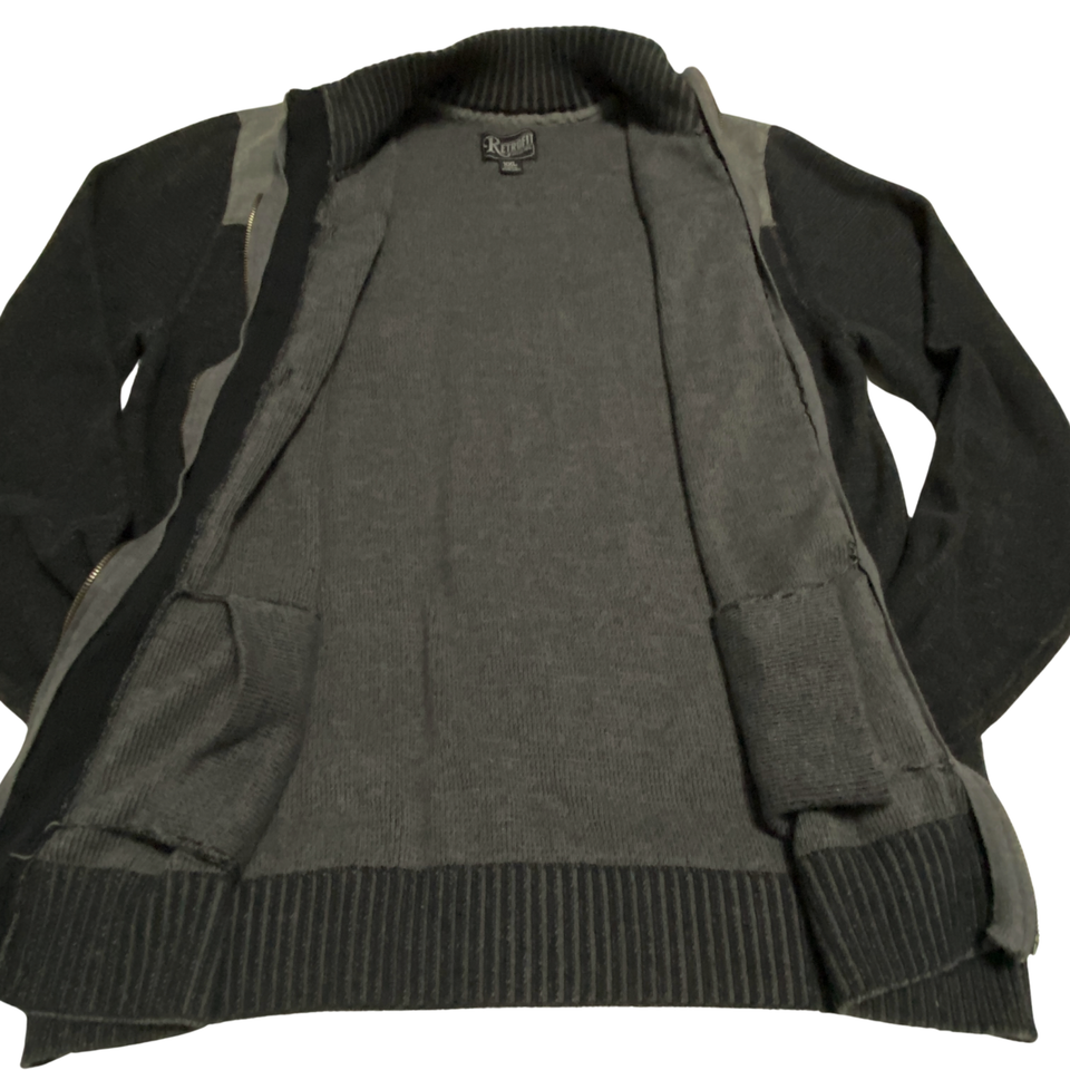 Retrofit Men's Gray Knit Zip Up and Toggle Cardigan Sweater, XXL eBay