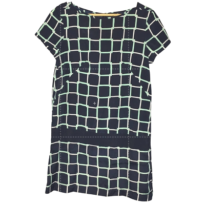 GAP Fence Link Allover Print Lightweight Navy Blue & Mint Green Dress Size  4 | eBay