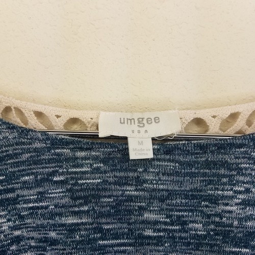 Blusa UMGEE mediana con encaje de ganchillo (espalda) detalle manga 3/4 cuello de barco para mujer - Imagen 3 de 3