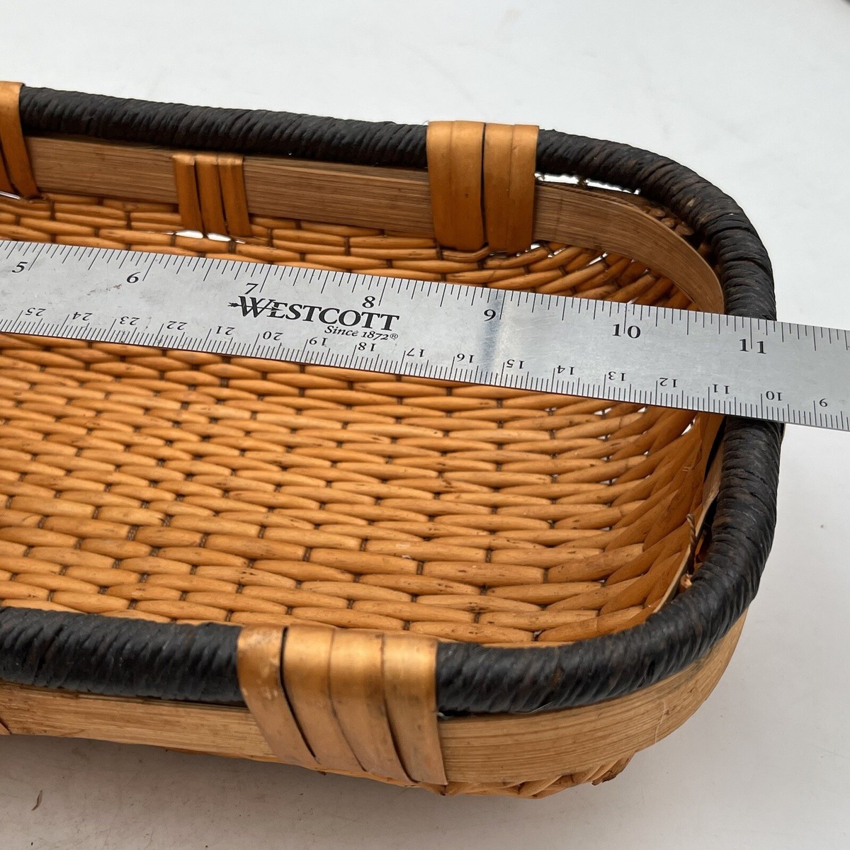 Vintage Antique Woven Wicker Basket Seasonal Decoration Heavy Duty