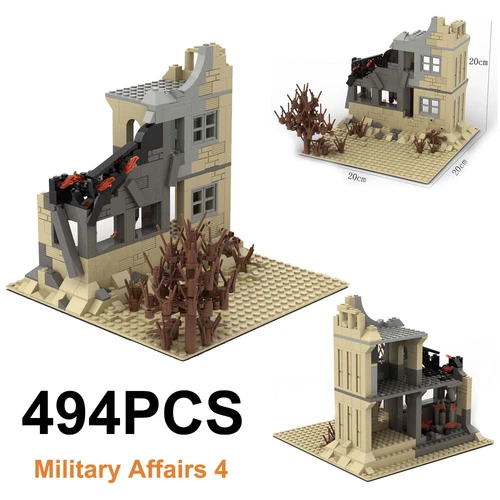 MOC Military WWII Modern Street Army Battle View Baseplate Weapon Bricks Set DIY - Picture 7 of 44