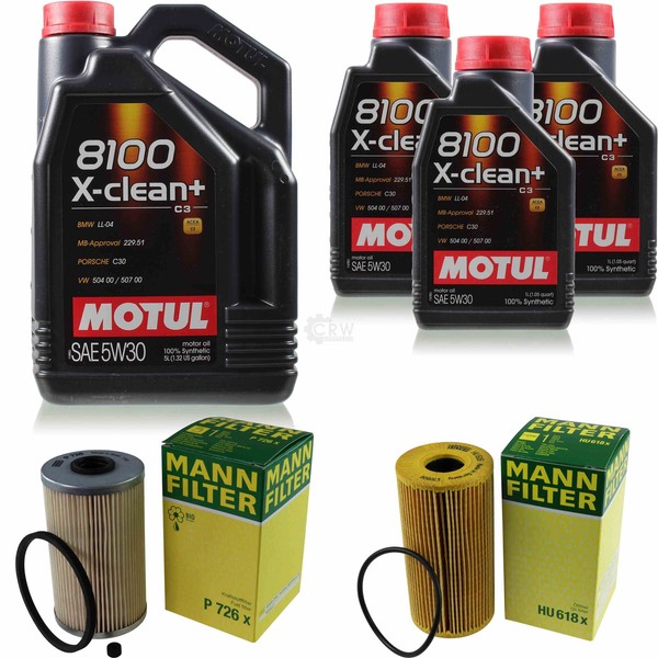 MANN-FILTER Inspektionspaket 8L Motul 8100 X-Clean+ 5W-30 FüR Opel Vivaro-image