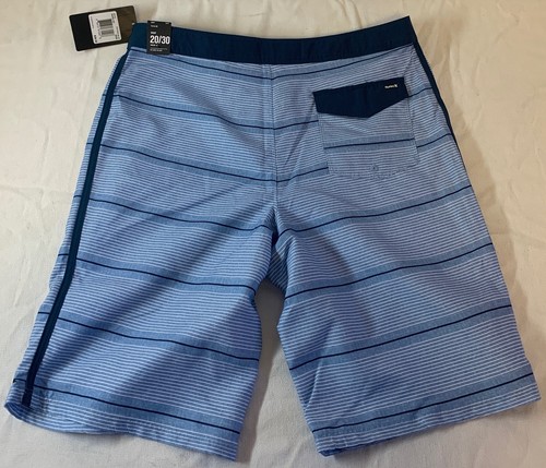 NWT Hurley Boys' Big Stretch Board Shorts Psychic Blue Size 20/30 Inseam 10” - Picture 2 of 2