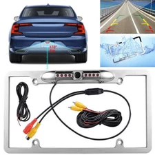 Car Rear View Backup Camera Parking Reverse Night Vision US License Plate Frame