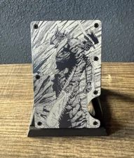 Pochita Devil Chainsaw Man Custom Engraved RFID EDC Slim Metal Aluminum Wallet