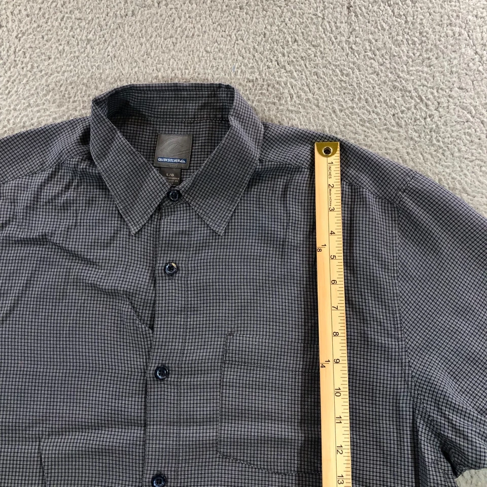 Camisa Quicksilver Hombre L Gris Cuadros Relajado Foto 4 de 4