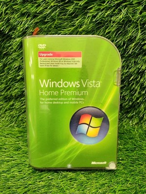 Microsoft Windows Vista Home Premium Upgrade DVD w/ Product Key 32-Bit Vintage