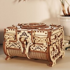 Music Park 3d Wooden Puzzles for Adults Jewelry Storage Box Model Kits
