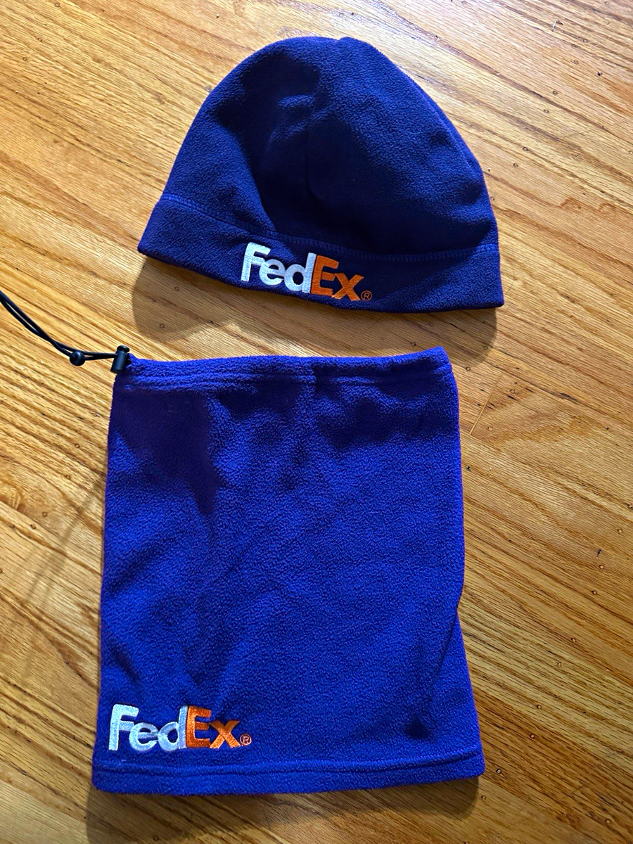 FedEx Purple Solid Beanie Hat & Neck Warmer Set, One Size, Unisex Adults