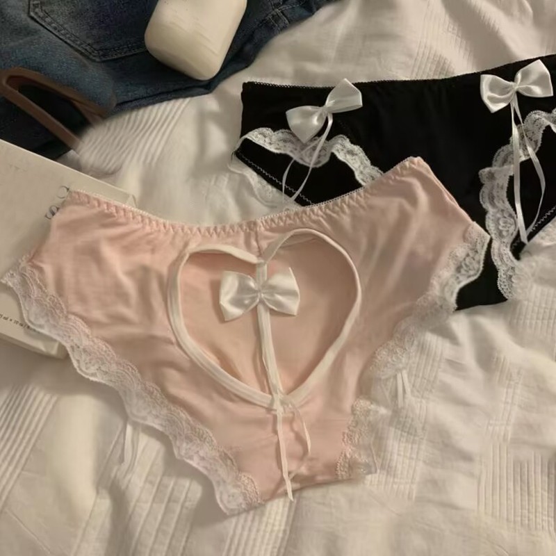 Japanese Cute Girls Bow Panties Briefs Lace Sexy Underpant Sweet Underwear