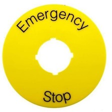 1 x 1SFA616915R1005 ABB Legend Plate para usar con parada de emergencia de 70 mm