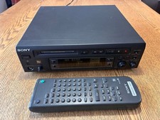 SONY MDS-S37 MiniDisc Recorder Deck Black with Remote Control Manual Japan