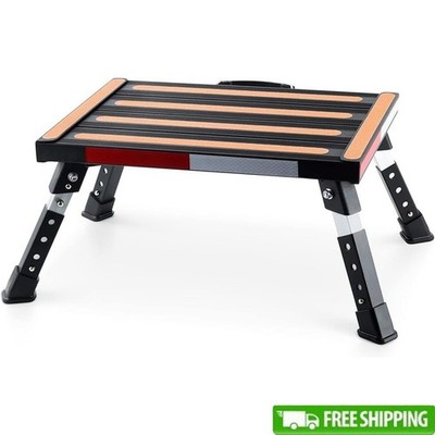 Adjustable Lightweight Step Stool Non-Slip Portable Multi-Purpose Camping Aid US