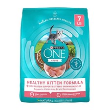 Purina ONE High Protein Natural Dry Kitten Food 7 lb Bag 4.43 per pound