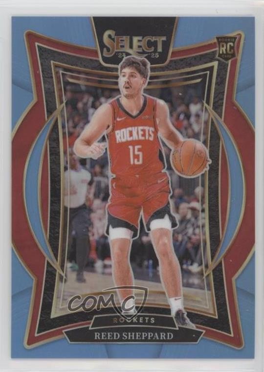2024-25 Panini Select Concourse Light Blue Prizm 93/299 Reed Sheppard #68 0nr3