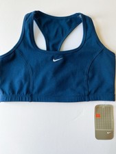 NWT 2001 RARE Vintage Nike Sports Bra Embroidered Nike Women  s Large Blue