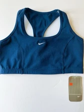 NWT 2001 RARE Vintage Nike Sports Bra Embroidered Nike Women’s Large Blue