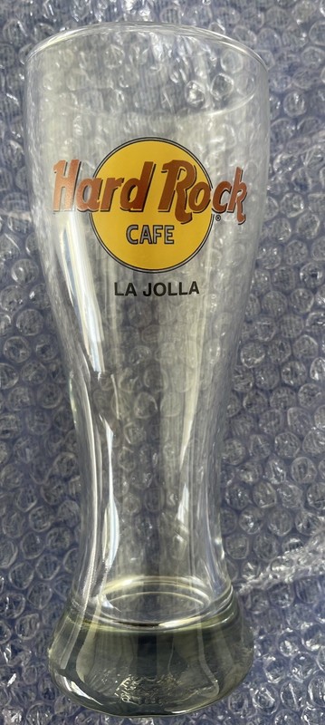 Hard Rock Cafe Souvenir Pilsner Glass  Closed LA JOLLA    RARE!