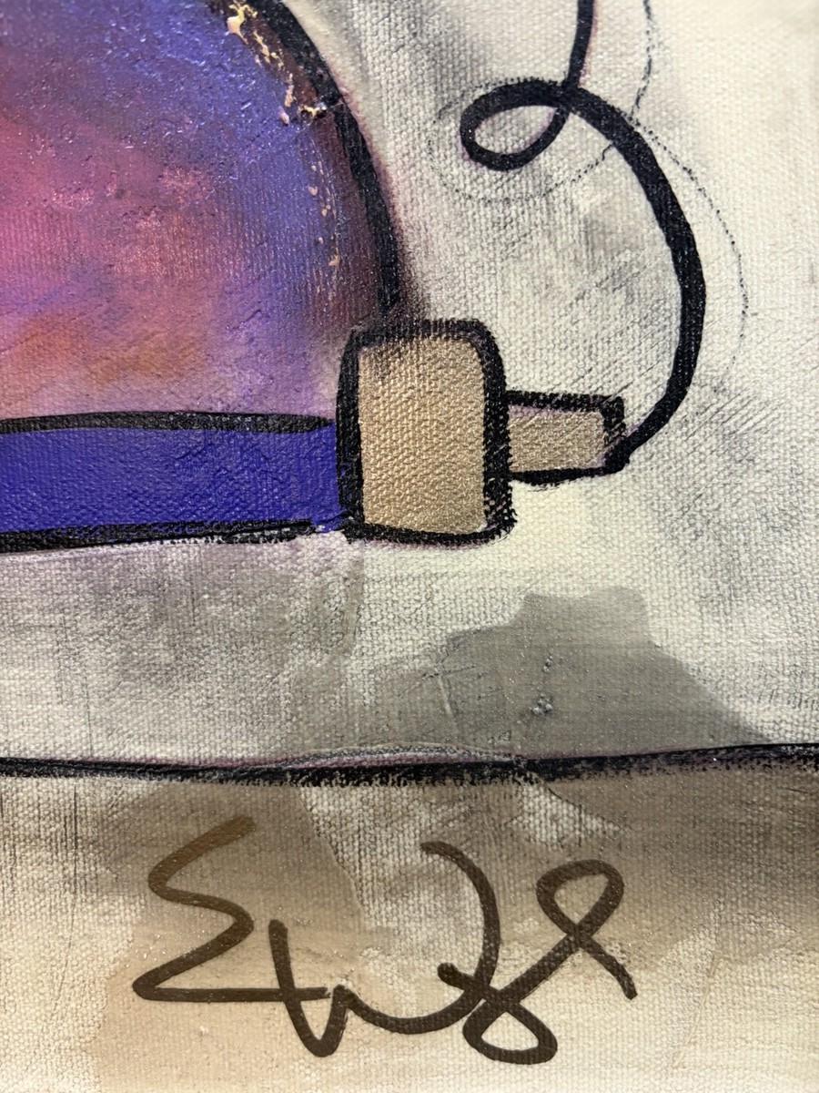 Eric Waugh Pop Fusion Original Art On Canvas Couple In Convertible