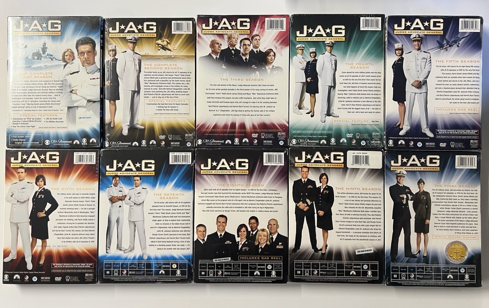 JAG: Complete Series Seasons 1-10 DVD Box Sets J.A.G. BRAND NEW SEALED!