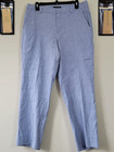 NWT BANANA REPUBLIC BLUE CHAMBRAY LINEN BLND STRAIGHT LEG AVERY PANTS TROUSER 16 — photo 1