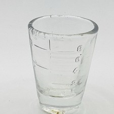 Vintage Small Measuring Glass. Chip On Bottom Of Glass .loads of bubbles 