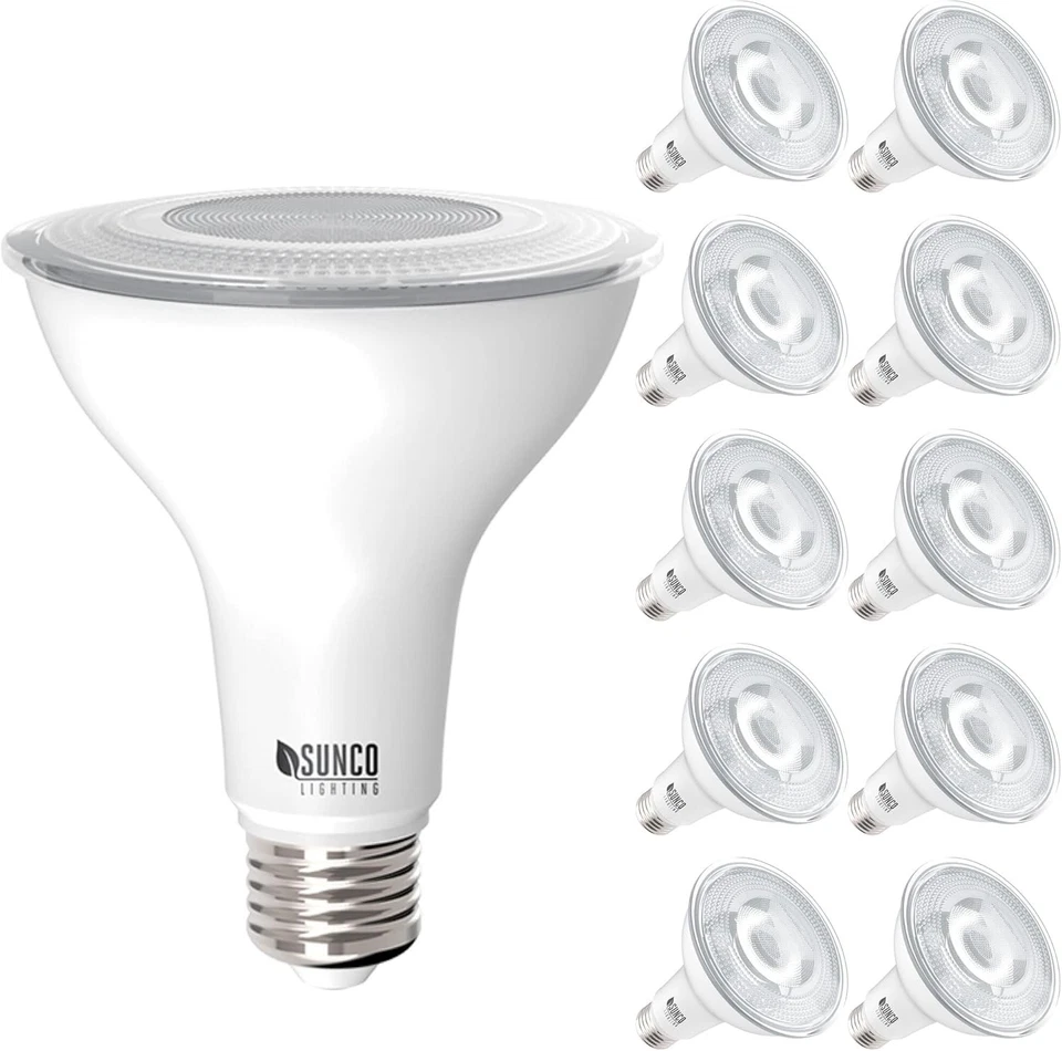 Sunco Flood Light Bulbs 10 Pack, E26 Base,  Listed - Image 3 of 4
