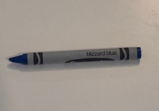 Crayola Crayon Binney and Smith Blizzard Blue Retired Color Rare Barely Used