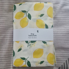Dug Cotton Rectangle Tablecloth 140x220 cm Lemon Floral, Plus 2x Fabric Napkins