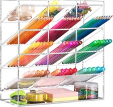 Acrylic Vertical Marker Organizer for 150 Markers partments,