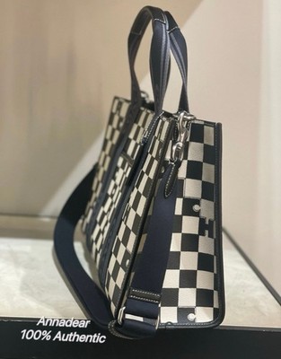 希少 新品 COACH スミストート チェッカーボード 柄 CR101 COACH Smith 