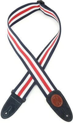 Levy's MSSC8 Cotton Guitar Strap - Red/White/Blue