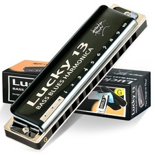 East Top Harmonica, 13-Hole Blues Harmonica In G, For Jazz Professionals, Adult 
