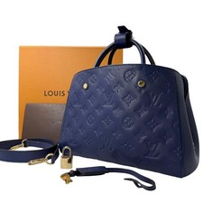 Louis Vuitton Montaigne BB M41759 J B Color Blue Gold Hardware