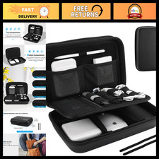 Portable Electronic Organizer Case for MacBook, Chargers, Cables, Power Bank  A