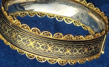 vintage Armband Damaszener Armreif Toledo schwarz golt