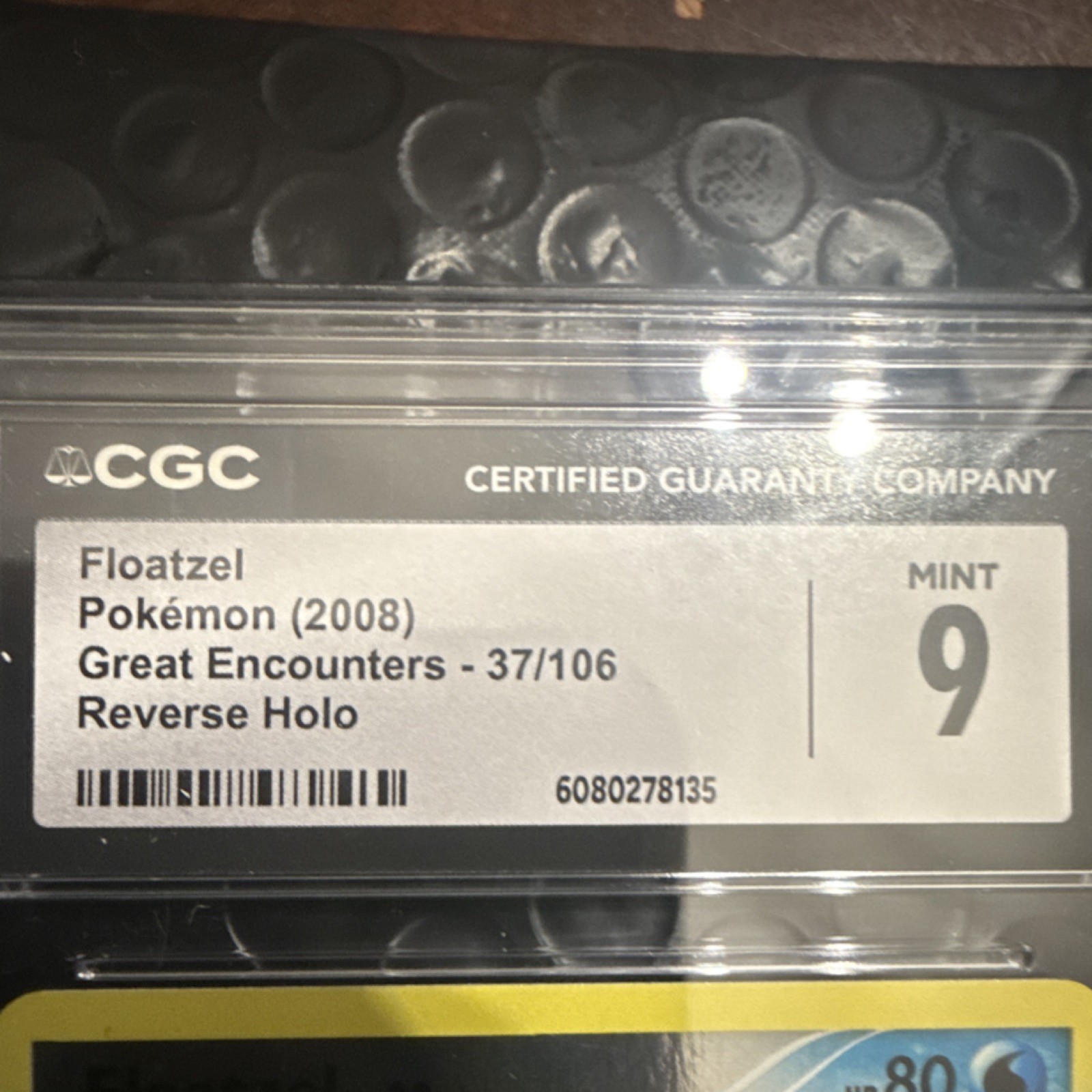 Pokémon TCG Floatzel 37/106 Great Encounters Reverse Holo English CGC 9