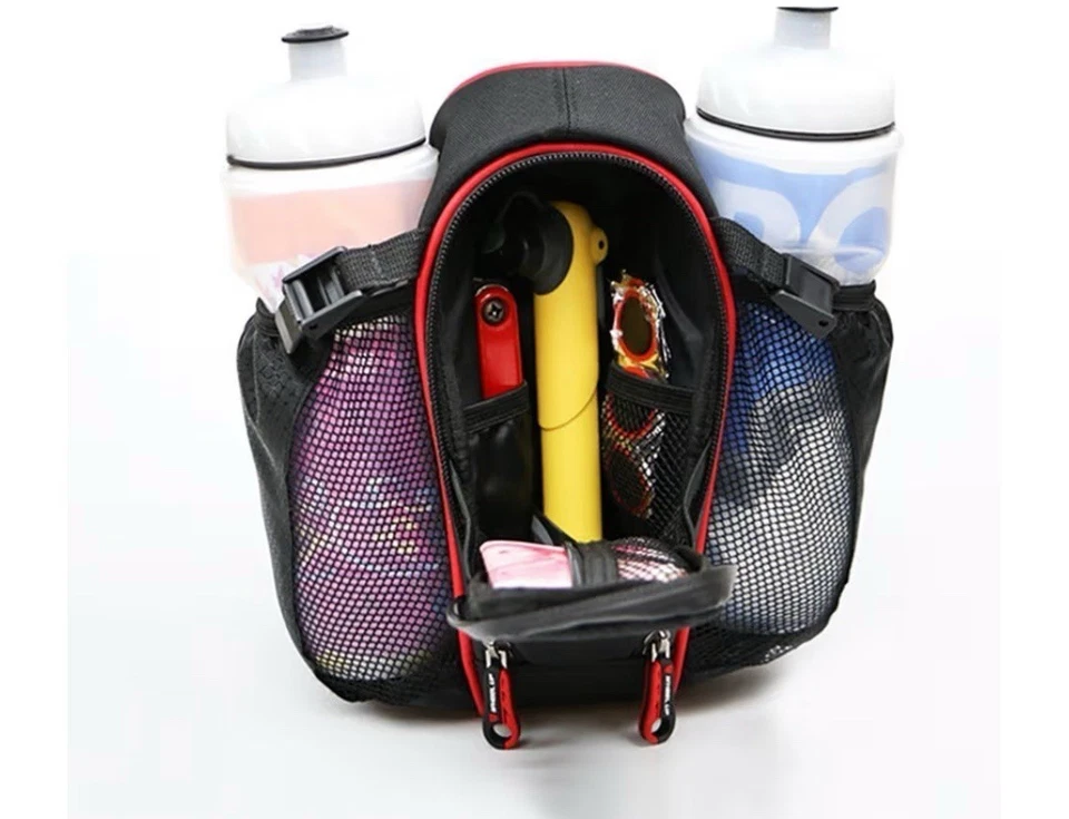 MOOZO Waterproof Rear Under Seat Bike Saddle Bag, Double Pouch -New - Image 2 of 4