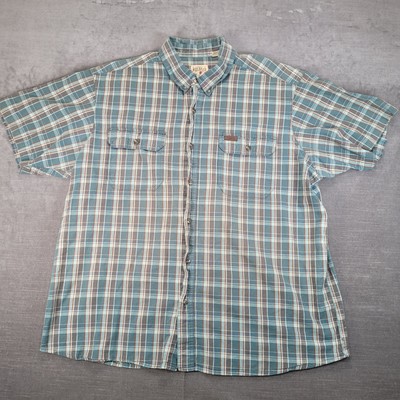 Red Head Workhorse Flannel Shirt Short Sleeve Plaid Button Up 2XL
