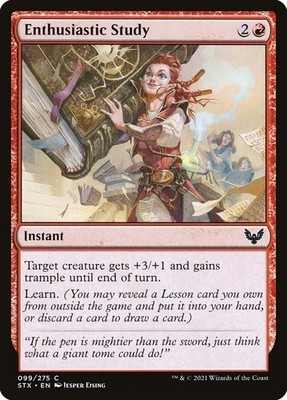 MTG Magic STX Strixhaven - 1x EN NM 099 C Enthusiastic Study