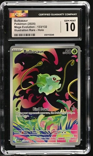 Pokemon Bulbasaur 133/132 Illustration Rare Mega Evolution - CGC 10