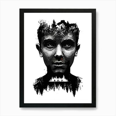Stranger Things Poster Film 8 Kunst gerahmt Wandbild Poster Leinwanddruck Bild
