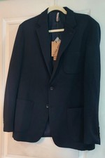 PJ PAUL JONES NEW Men's Navy Blue Blazer L Single-Breasted Classic Blazer