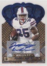 2011 Panini Crown Royale Rookie Blue Signatures 17/50 Johnny White Auto 0nr3
