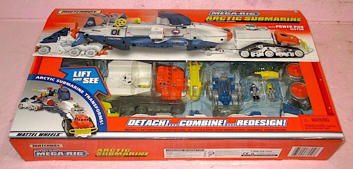 米海軍　チャレンジ　セット RARE 1999 Matchbox Mega Rig System ARCTIC SUBMARINE Playset 38250